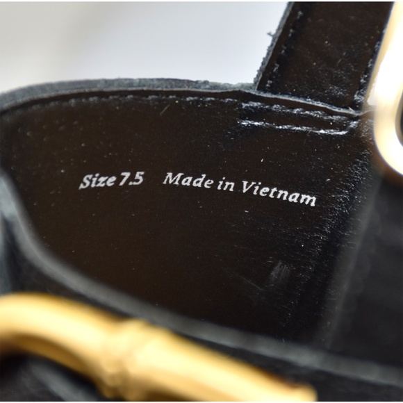 DOLCE VITA NIB CHERA ONYX EMBOSSED LEATHER PLATFORM SLINGBACK SANDAL. SIZE 7.5M - Picture 12 of 13